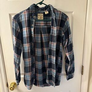 Red Head Brand Co. Navy and Red Plaid Button Down Shirt